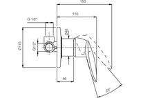 Baterie ingropata FIMA Carlo Frattini, Seria 2, cu o parte vizibila, crom
